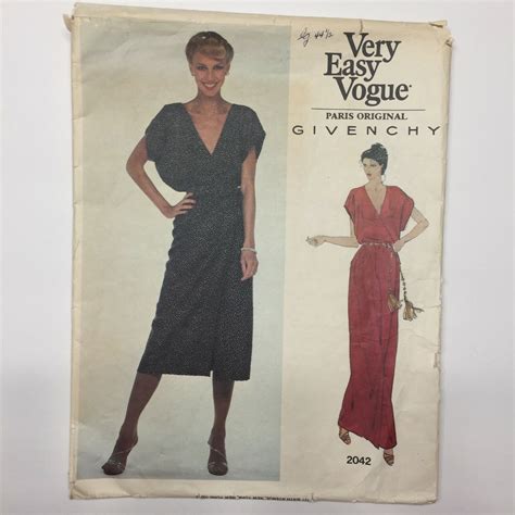 Vintage 80's Easy Vogue Givenchy Pattern 2042 